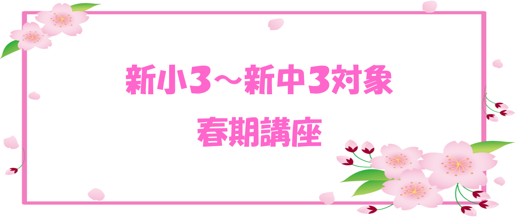 画像:春期講座募集中